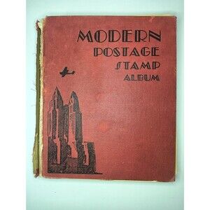 MODERN POSTAGE STAMP ALBUM  Scott 1940 Vintage HC Hundreds